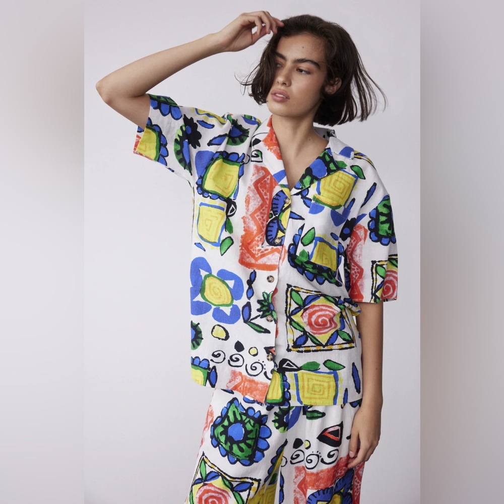 Damson Madder Linen Blend Set (camp shirt+pants)